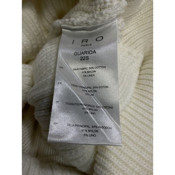Iro 'Guarida' White Strong Shoulder Sweater Size S - Picture 4 of 4